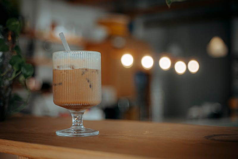 Cold brew coffee with oat milk